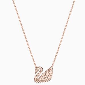 Swarovski Elegant Rose Gold Swan Necklace